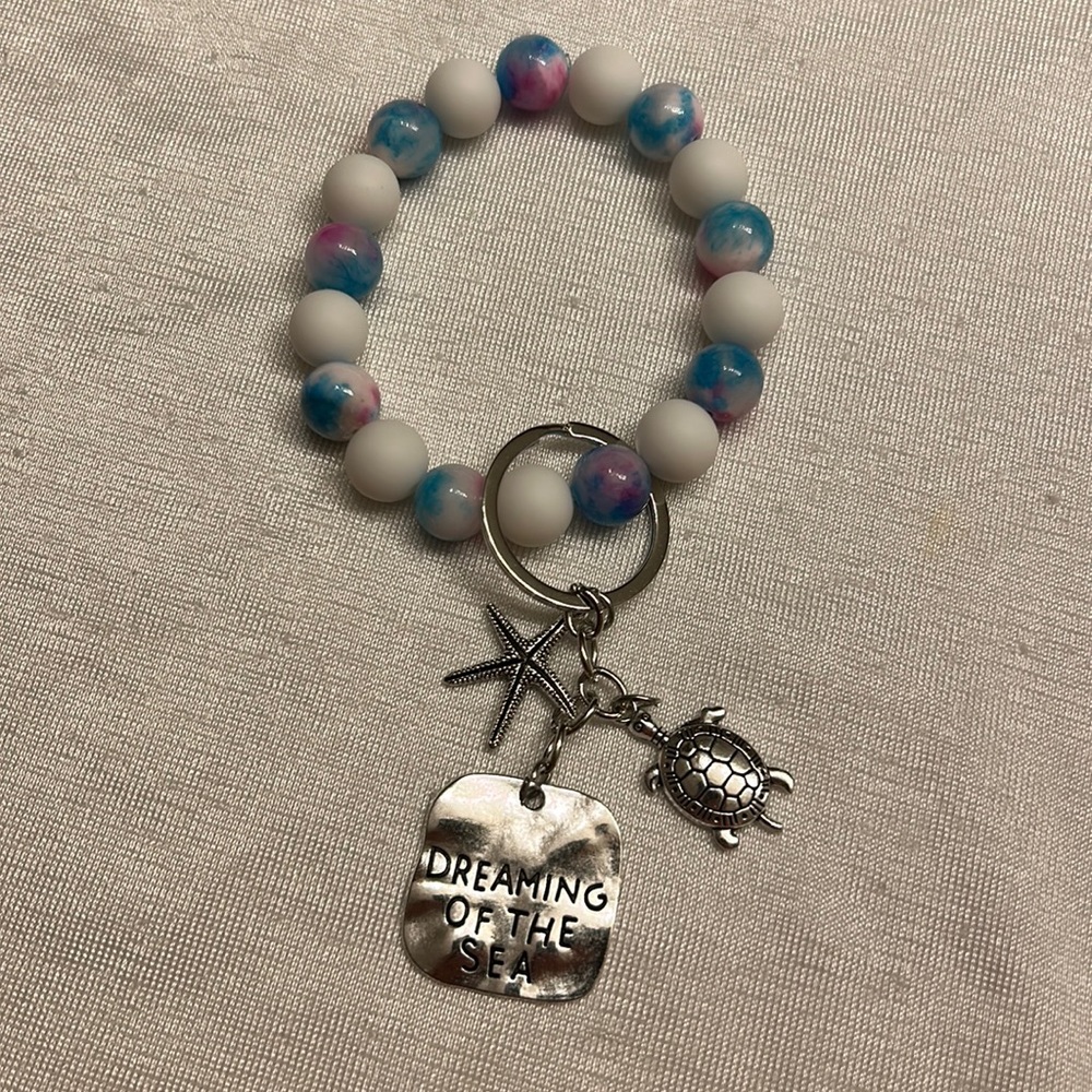 Dreaming of the sea keychain wristlet